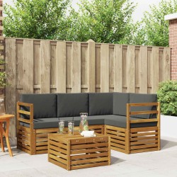 Ensemble de canapés d'extérieur 5 pcs Naturel et Anthracite 565407565407