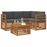 Ensemble de canapés d'extérieur 5 pcs Naturel et Anthracite 565407565407