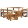 Ensemble de canapés d'extérieur 5 pcs Naturel 565409565409