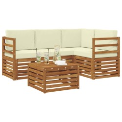 Ensemble de canapés d'extérieur 5 pcs Naturel et Crème 565410565410