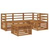 Ensemble de canapés d'extérieur 5 pcs Naturel 565412565412