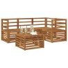 Ensemble de canapés d'extérieur 5 pcs Naturel 565412565412