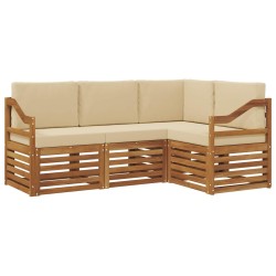 Ensembles de canapés avec coussin 4 pcs Naturel et Beige 565413565413