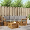 Ensemble de canapés d'extérieur 5 pcs Gris Naturel et Clair 565416565416