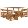 Ensemble de canapés d'extérieur 5 pcs Naturel 565417565417