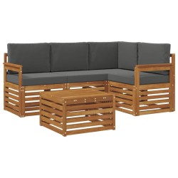 Ensemble de canapés d'extérieur 5 pcs Naturel et Anthracite 565418565418
