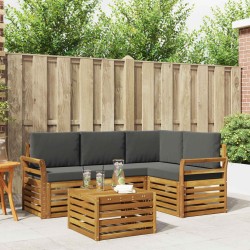 Ensemble de canapés d'extérieur 5 pcs Naturel et Anthracite 565419565419