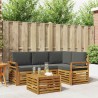 Ensemble de canapés d'extérieur 5 pcs Naturel et Anthracite 565419565419