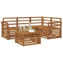 Ensemble de canapés d'extérieur 5 pcs Naturel 565420565420
