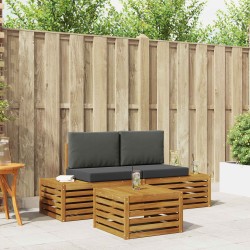Ensemble de canapés d'extérieur 3 Pièce Naturel et Anthracite 565421565421