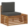 Ensemble de canapés d'extérieur 3 Pièce Naturel et Anthracite 565421565421