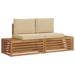 Ensemble de canapés d'extérieur 2 Pièce Naturel et Beige 565425565425