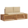 Ensemble de canapés d'extérieur 2 Pièce Naturel et Beige 565425565425