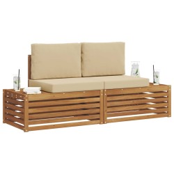 Ensemble de canapés d'extérieur 2 Pièce Naturel et Beige 565425565425