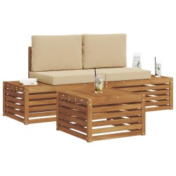 Ensemble de canapés d'extérieur 3 Pièce Naturel et Beige 565429565429