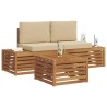 Ensemble de canapés d'extérieur 3 Pièce Naturel et Beige 565429565429