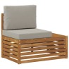 Ensemble de canapés d'extérieur 4 Pièce Gris Naturel et Clair 565430565430