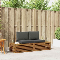 Ensemble de canapés d'extérieur 2 Pièce Naturel et Anthracite 565431565431