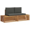 Ensemble de canapés d'extérieur 2 Pièce Naturel et Anthracite 565431565431