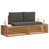 Ensemble de canapés d'extérieur 2 Pièce Naturel et Anthracite 565431565431