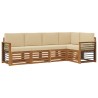 Ensemble de canapé d'angle avec coussin 5 pcs Naturel et Beige 565433565433