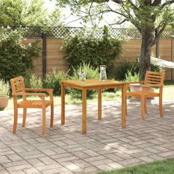 Ensemble de salle à manger pour jardin 3 pcs Marron 565435565435