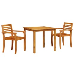 Ensemble de salle à manger pour jardin 3 pcs Marron 565435565435