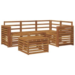 Ensemble de canapés d'extérieur 5 pcs Naturel 565438565438