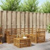 Ensemble de canapés d'extérieur 5 pcs Naturel 565447565447