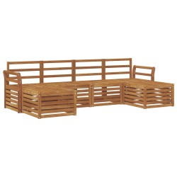 Ensembles de canapés 6 pcs Naturel Bois d'Acacia Massif 565448565448