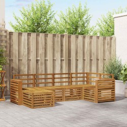 Ensembles de canapés 6 pcs Naturel Bois d'Acacia Massif 565449565449