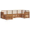 Ensembles de canapés 6 pcs Naturel Bois d'Acacia Massif 565449565449