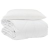 Duvet d'été simple avec oreiller 2 pcs Blanc Microfibre 565457565457