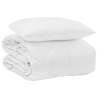 Duvet d'été simple avec oreiller 2 pcs Blanc Microfibre 565476565476