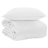 Duvet d'été simple avec oreiller 2 pcs Blanc Microfibre 565516565516