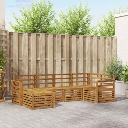Ensembles de canapés 6 pcs Naturel Bois d'Acacia Massif 565522565522