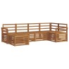 Ensembles de canapés 6 pcs Naturel Bois d'Acacia Massif 565522565522