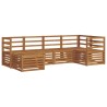 Ensembles de canapés 6 pcs Naturel Bois d'Acacia Massif 565523565523
