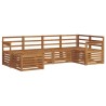 Ensembles de canapés 6 pcs Naturel Bois d'Acacia Massif 565524565524