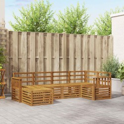Ensembles de canapés 6 pcs Naturel Bois d'Acacia Massif 565525565525