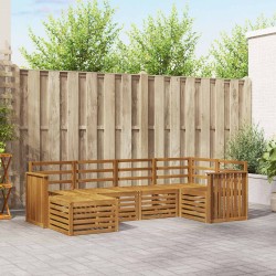 Ensembles de canapés 6 pcs Naturel Bois d'Acacia Massif 565526565526