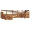 Ensembles de canapés 6 pcs Naturel Bois d'Acacia Massif 565526565526