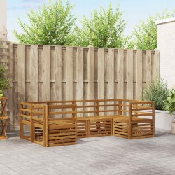 Ensembles de canapés 6 pcs Naturel Bois d'Acacia Massif 565527565527