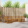 Ensembles de canapés 6 pcs Naturel Bois d'Acacia Massif 565527565527