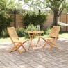 Ensemble bistro pliant 3 pcs Marron Bois d'Acacia Massif 565562565562