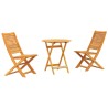 Ensemble bistro pliant 3 pcs Marron Bois d'Acacia Massif 565562565562