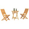 Ensemble bistro pliant 3 pcs Marron Bois d'Acacia Massif 565562565562