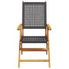 Ensemble de salle à manger pour jardin 5 pcs Noir 565564565564