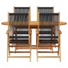 Ensemble de salle à manger pour jardin 5 pcs Noir 565565565565