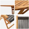 Ensemble de salle à manger pour jardin 5 pcs Noir 565565565565